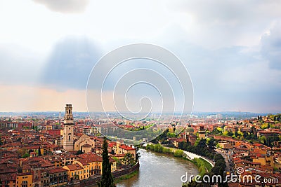 Verona city landscape Stock Photo
