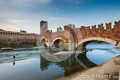 VERONA, Italy - April 04, 2017: Cityscape of Verona, Veneto Editorial Stock Photo