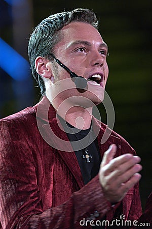TIziano Ferro during the concert Editorial Stock Photo