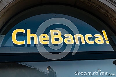 CheBanca! Italian bank branch Editorial Stock Photo