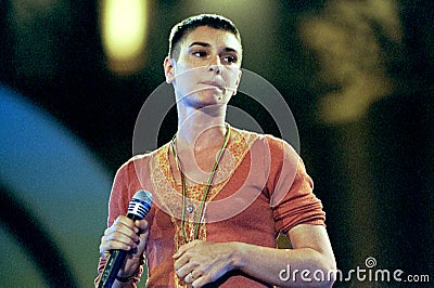 Sinead O`Connor in concert at the Festivalbar Editorial Stock Photo