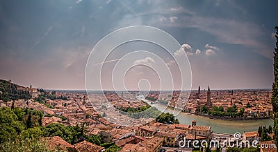 Verona view from Castel San Pietro Stock Photo