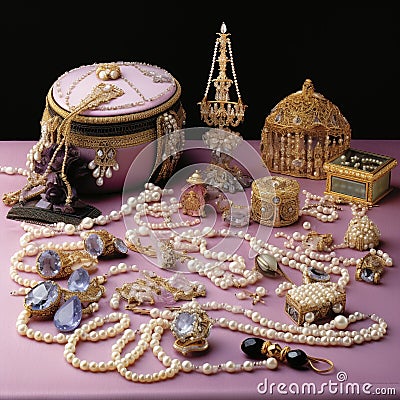 Versailles Visions: French-inspired Beading and Jewelry-making Kit Stock Photo