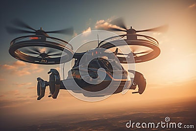 Rotorcraft for versatile aerial uses Stock Photo