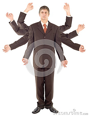 Versatile businessman Stock Photo