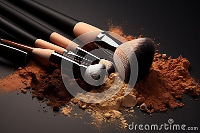 Versatile Makeup brush. Generate Ai Stock Photo