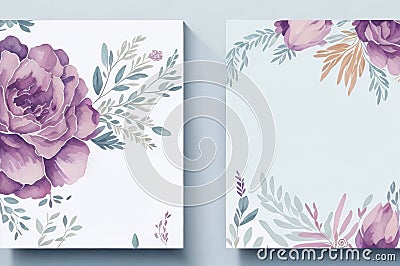 Versatile Multiple-Use Card: Ideal for Wedding Invitations, Thank You Notes. Stock Photo