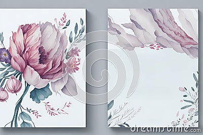 Versatile Multiple-Use Card: Ideal for Wedding Invitations, Thank You Notes. Stock Photo