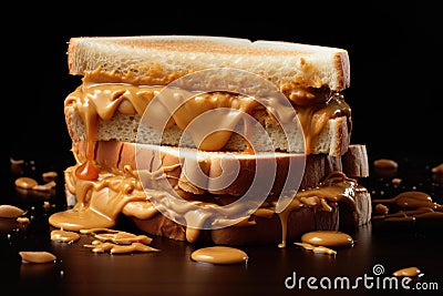 Versatile Peanut butter. Generate Ai Stock Photo