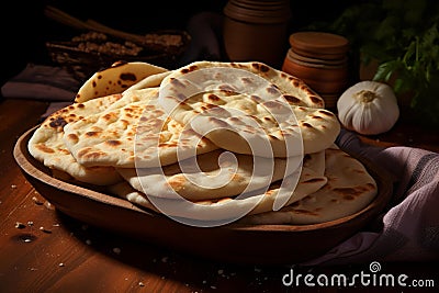 Versatile Pita bread. Generate Ai Stock Photo