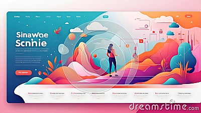 Versatile Vibes: Scalable UI UX Wonderland. AI generate Stock Photo