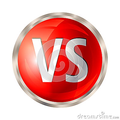 Versus button isolated Vector Illustration