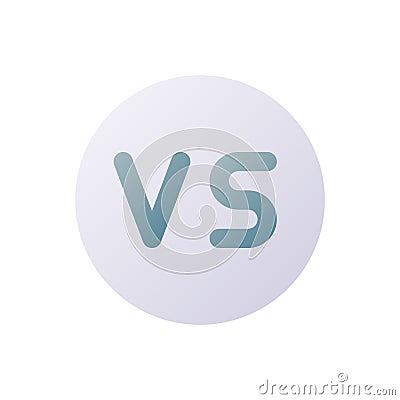 Versus button pixel perfect flat gradient two-color ui icon Vector Illustration