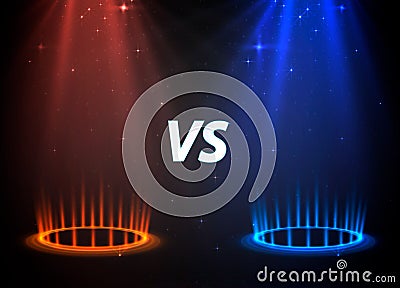 Versus game cover, banner sport vs, team concept. Vector Illustration