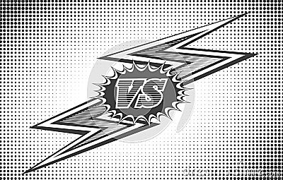 Versus letters background in retro style Vector Illustration