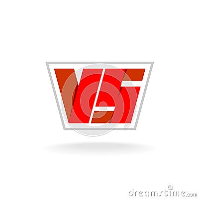 Versus letters logo Vector Illustration