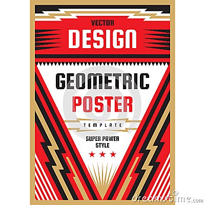 Vertical art poster template in heavy power style. National patriotism freedom vertical banner. Graphic design layout. Music rock Vector Illustration