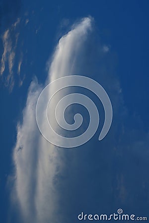 Vertical artistic cloud in blue sky like snow mountain Stock Photo