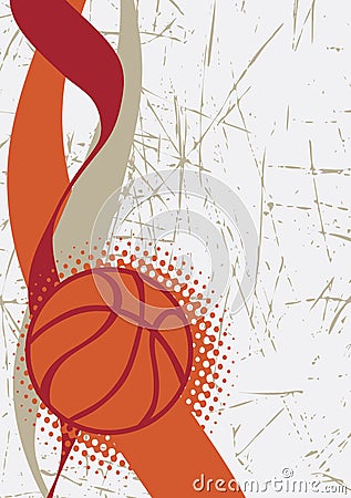 Vertical basketball poster.Abstract background Vector Illustration