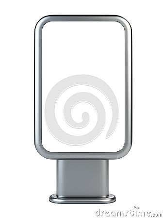 Vertical blank outdoor stand banner. Lightbox front wiew. Stock Photo