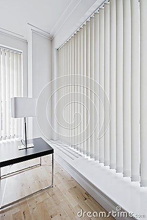 Vertical blinds Stock Photo