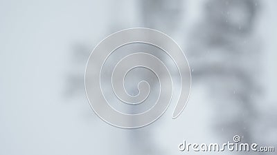 vertical bokeh background of snowfall with shallow depth of field Stock Photo