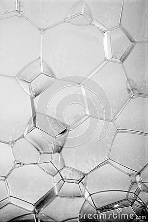 Vertical bubble wall - Black and white, monochrome, Mobile phone wallpaper, vertical Stock Photo