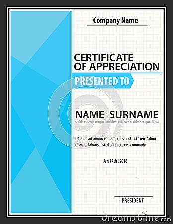 Vertical certificate template,diploma,Letter size ,vector Vector Illustration