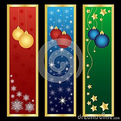 Vertical Christmas banners Vector Illustration