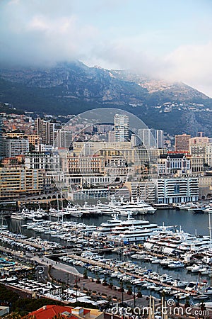 Vertical cityscape Monaco Stock Photo