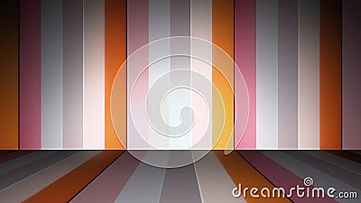 Vertical colorful stripes refract and form right angle, seamless loop. Animation. Abstract parallel wide lines of many Stock Photo