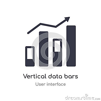 vertical data bars outline icon. isolated line vector illustration from user interface collection. editable thin stroke vertical Vector Illustration