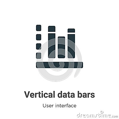Vertical data bars vector icon on white background. Flat vector vertical data bars icon symbol sign from modern user interface Vector Illustration