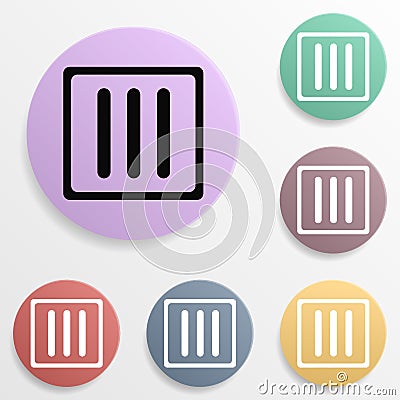 Vertical drying badge color set icon. Simple glyph, flat vector of wash icons for ui and ux, website or mobile application Stock Photo