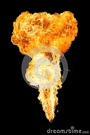Vertical Fireball Stock Photo