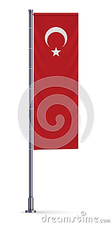 Vertical hanging flag Vector Illustration