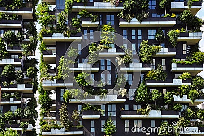 Vertical forest. Bosco verticale Contemporary architecture in Milan, Italy Stock Photo