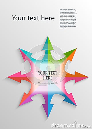 Vertical format A4 report page presentation Vector Illustration