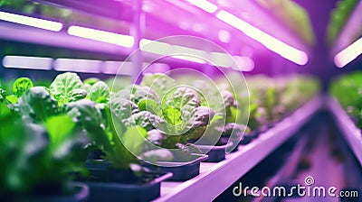 Vertical hydroponic garden farming domestic produce Stock Photo