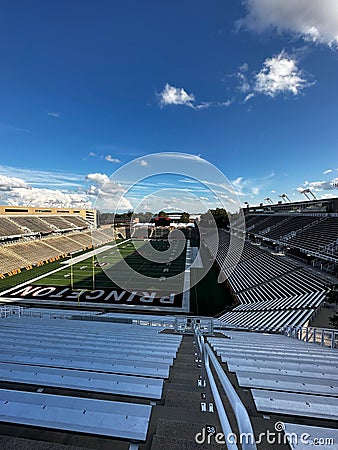 Vertical of a large sports stadium, with empty seats Editorial Stock Photo