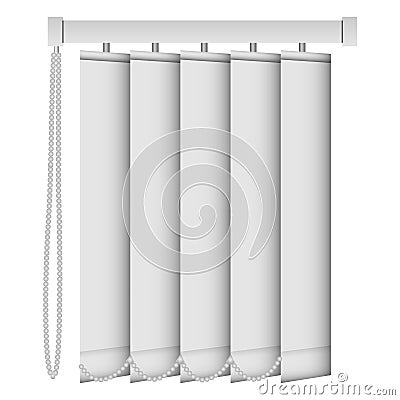 Vertical louver mockup, realistic style Vector Illustration