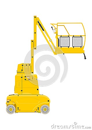 Vertical mast lift. Vector Illustration