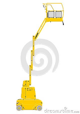 Vertical mast lift. Vector Illustration