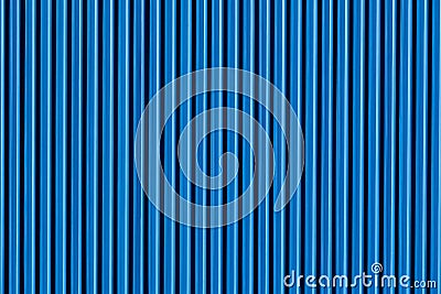 Vertical Metal Sheeting Blue Stock Photo