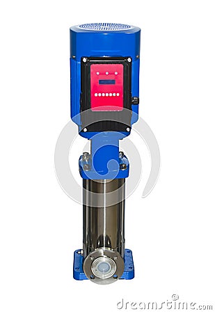 Vertical multistage pump Stock Photo