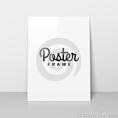 Vertical poster presentation template Vector Illustration