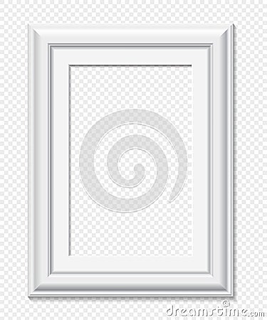 Vertical rectangular white frame, vector Vector Illustration