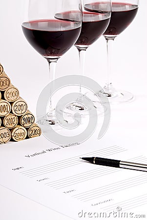 Vertical Red Wine Tasting Stock Photo