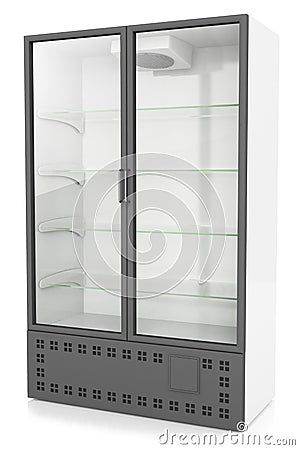 Vertical refrigeration showcase Stock Photo