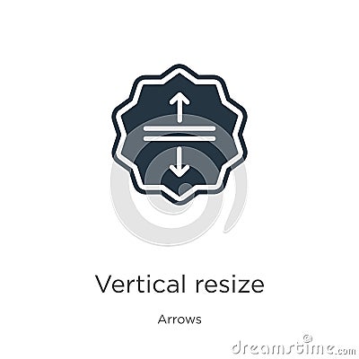 Vertical resize icon vector. Trendy flat vertical resize icon from arrows collection isolated on white background. Vector Vector Illustration